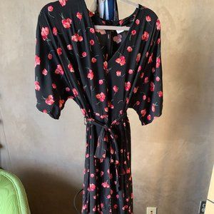 Gap floral wide leg jumpsuit black background 12